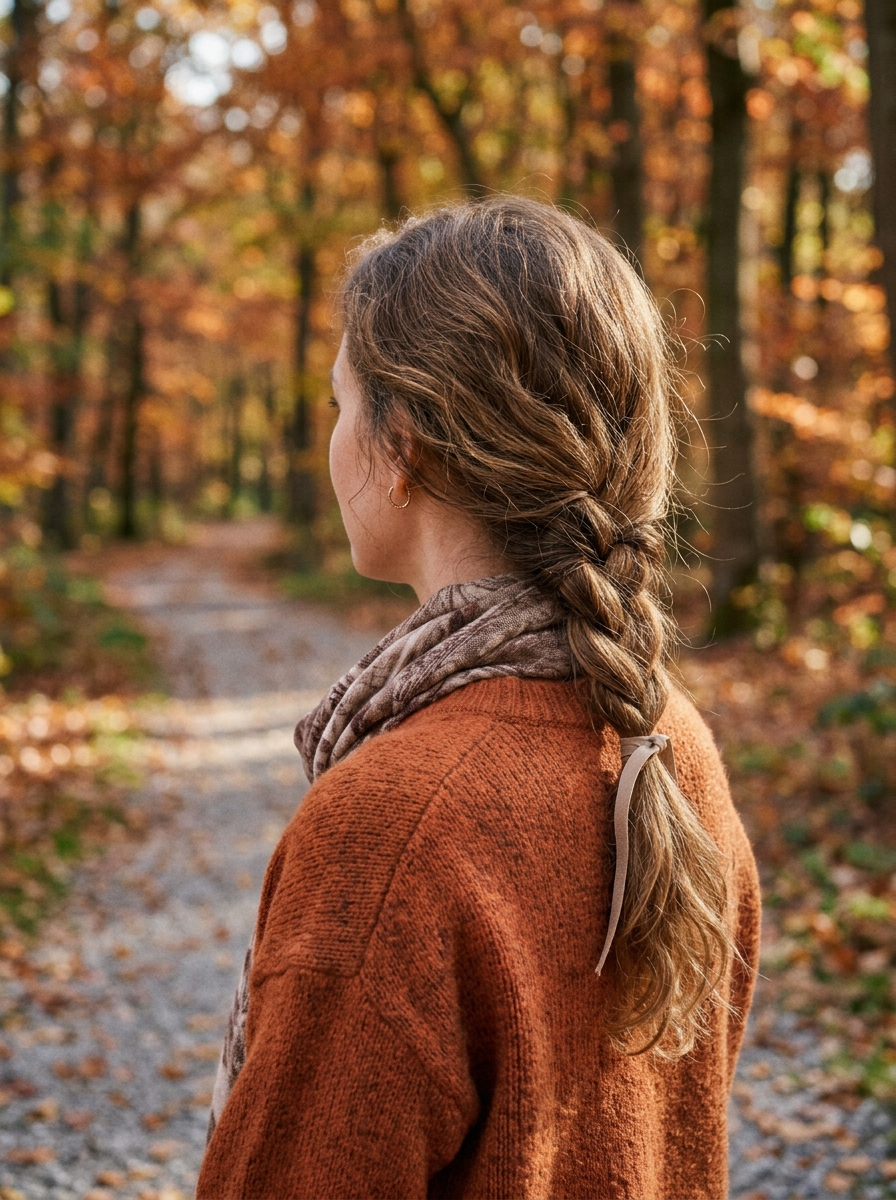 Braided Low Ponytail als Herbst Frisuren Inspiration 2026
